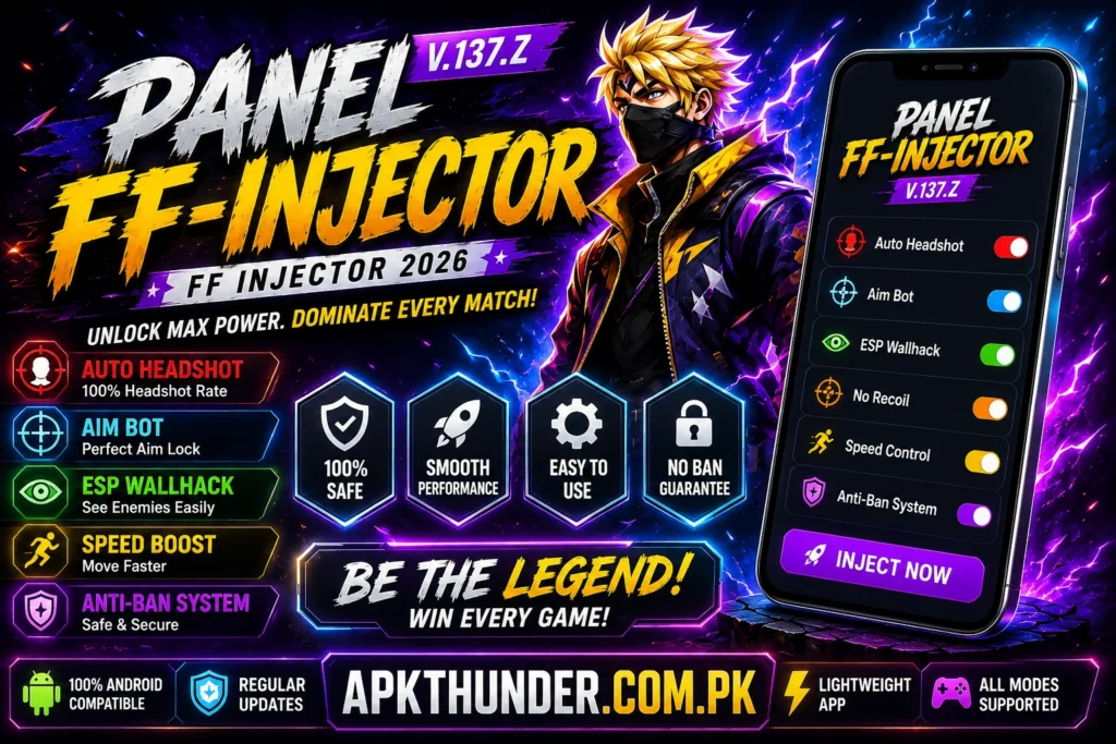 Enjoy Smoth Gameplay With panel ff Injector