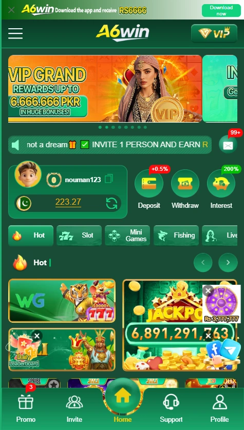 Download A6win Game 2026 Top Earning Platfrom in Pakistan