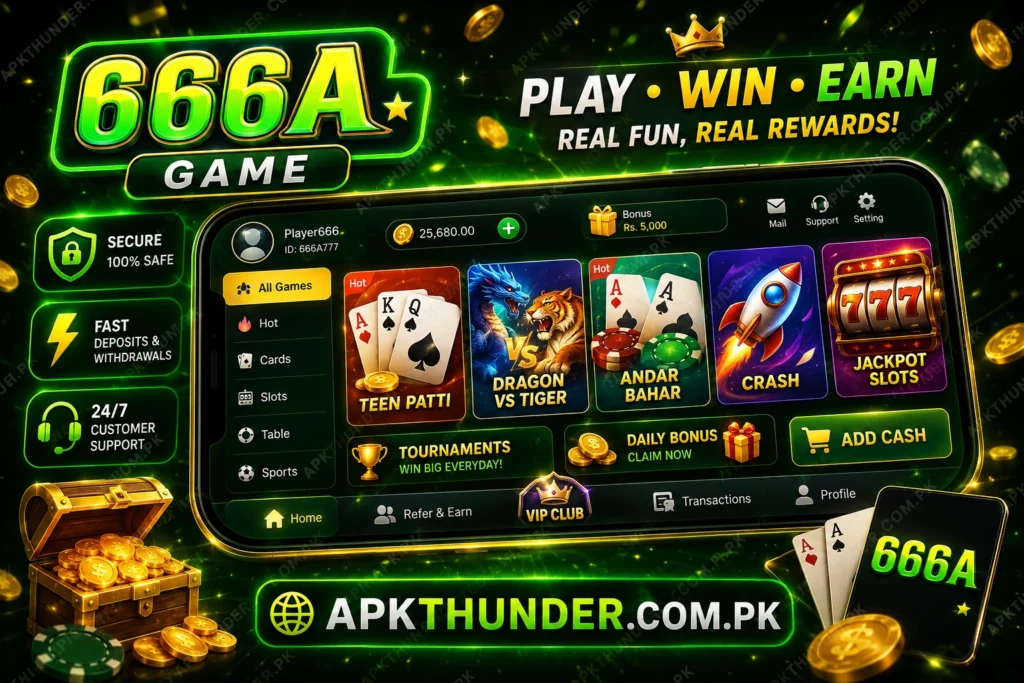 Enjoy Huge Bonuses & Easy Withdrawls from 666A Game.