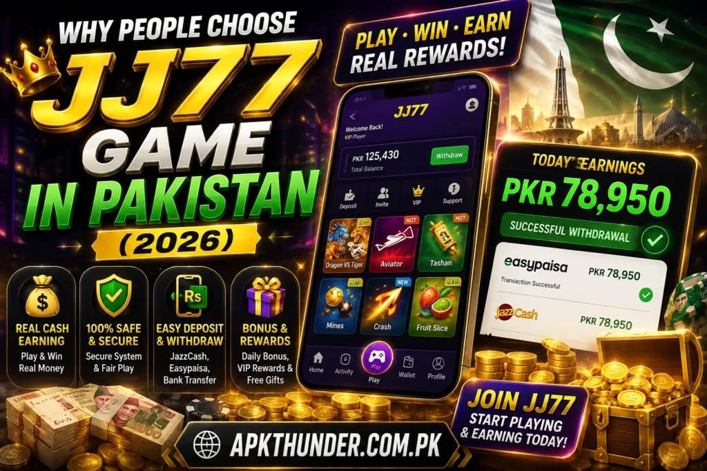 JJ77 Game best earning APK for adroid users