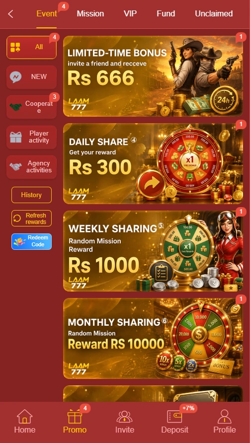 LAAM777 APK Real Earning app with mega bonus system